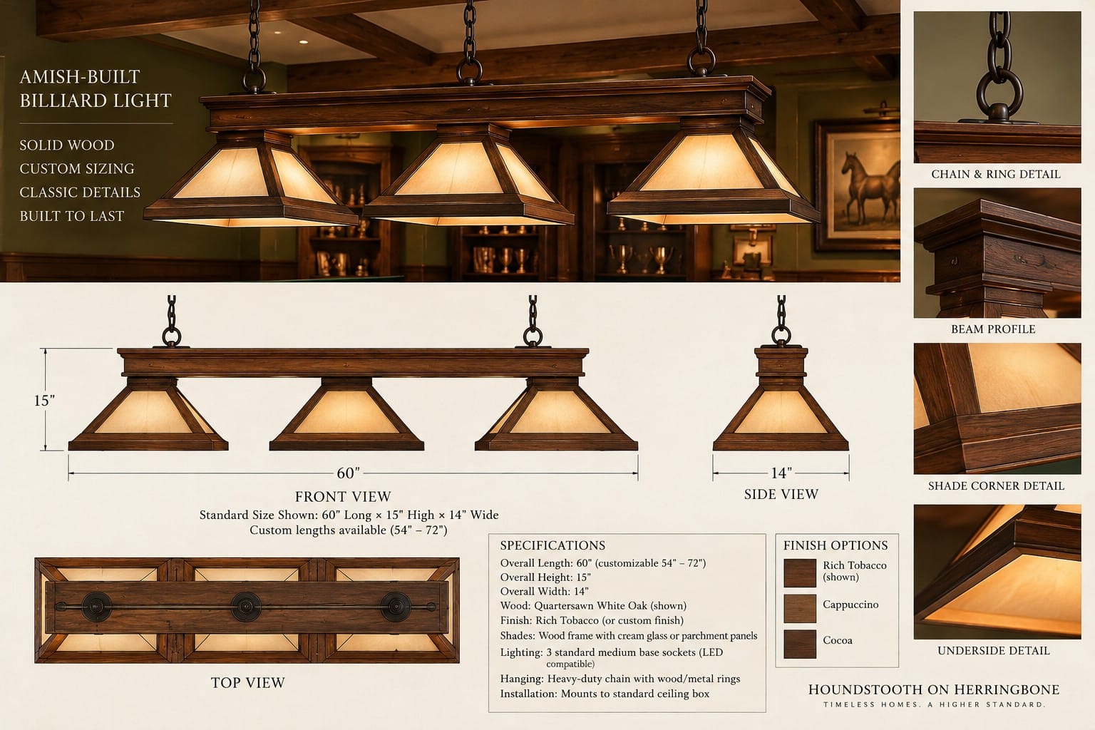 The Applewood Billiard Light