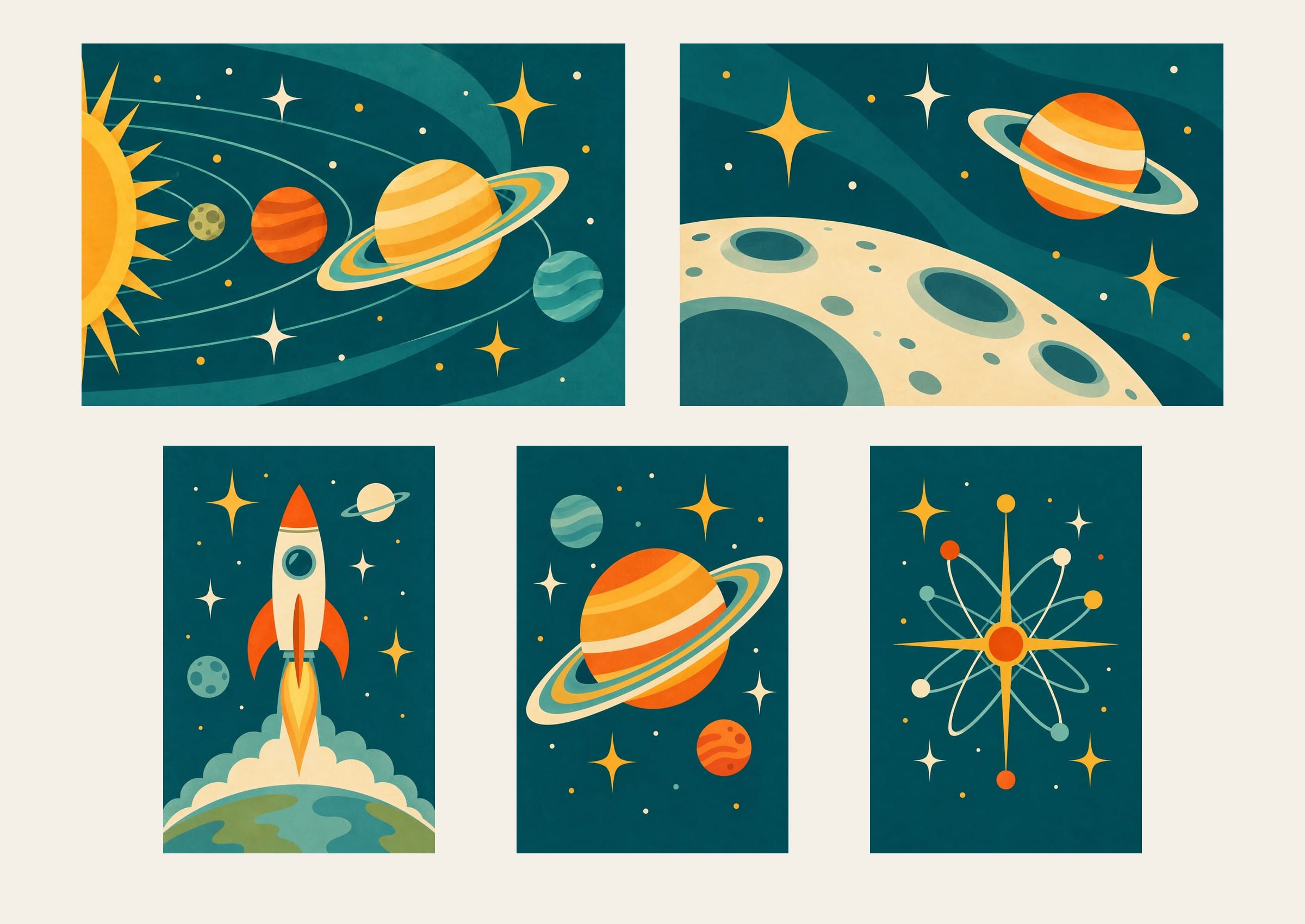 The Space-Age Collection — Nursery Prints