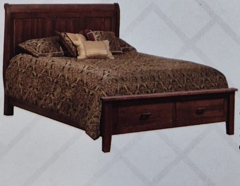 The Bar Harbour Sleigh Storage Bed with Footboard Drawers