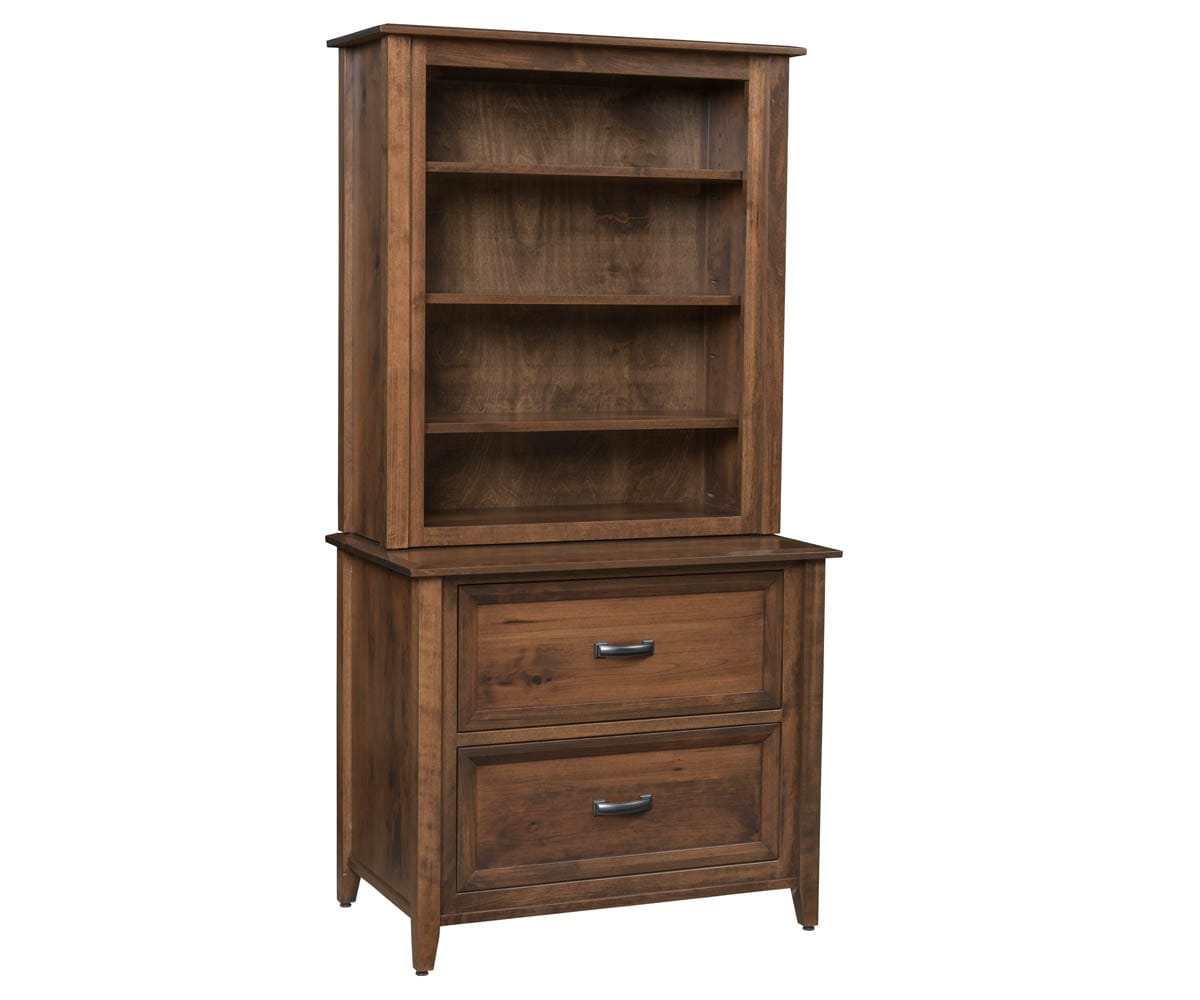 The Chesterfield Lateral File with Bookcase Top