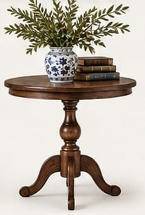 The Chesterfield Round Accent Table