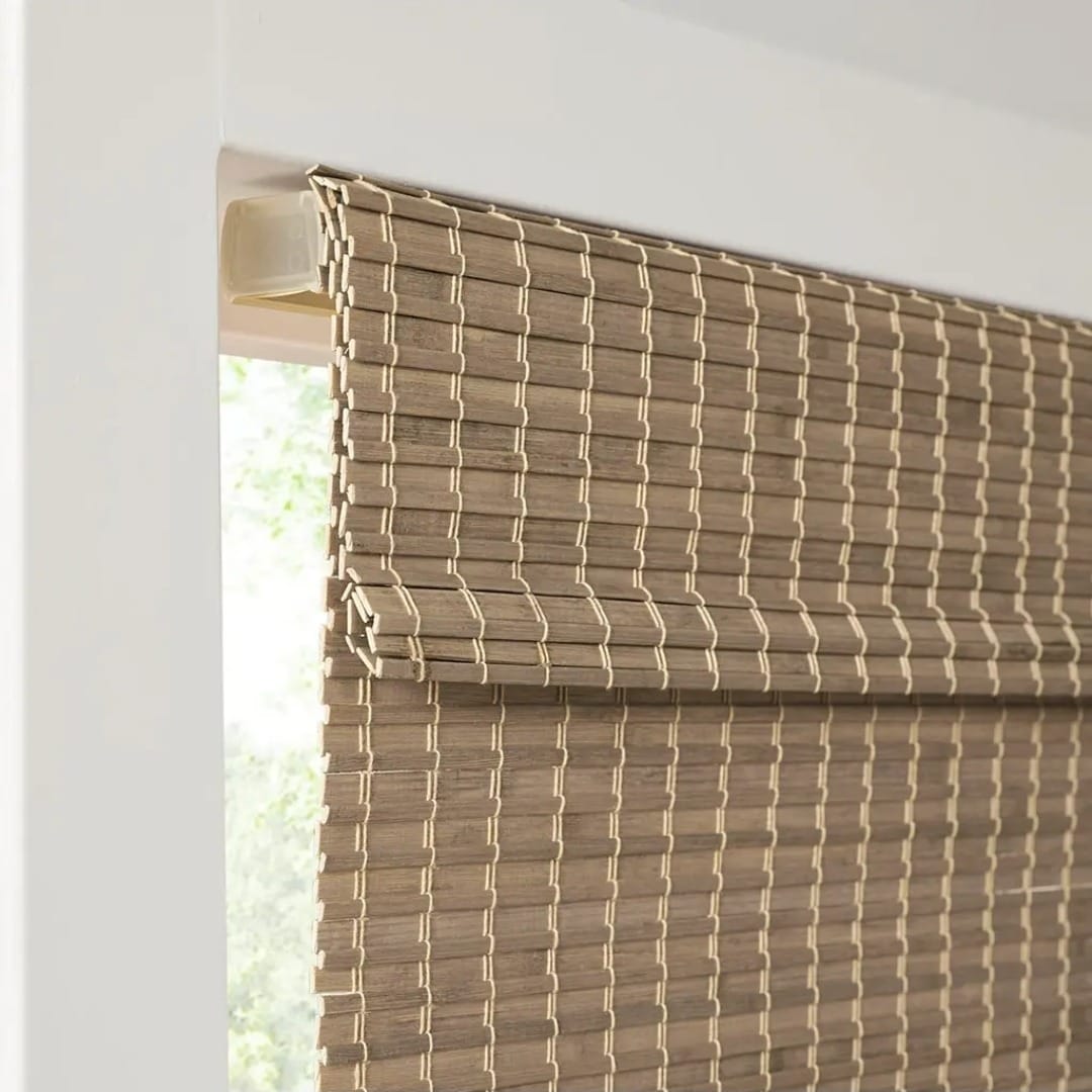 Woven Bamboo Roman Shade — additional view