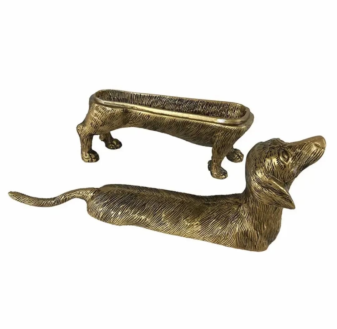 Brass Dachshund Lidded Box — additional view