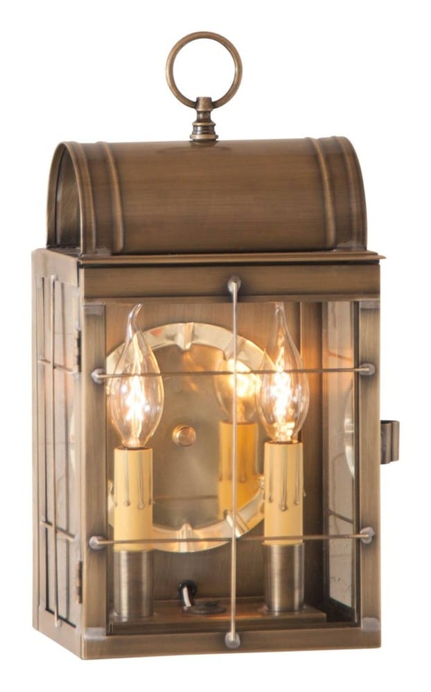 Iron Wall Lanterns, Pair
