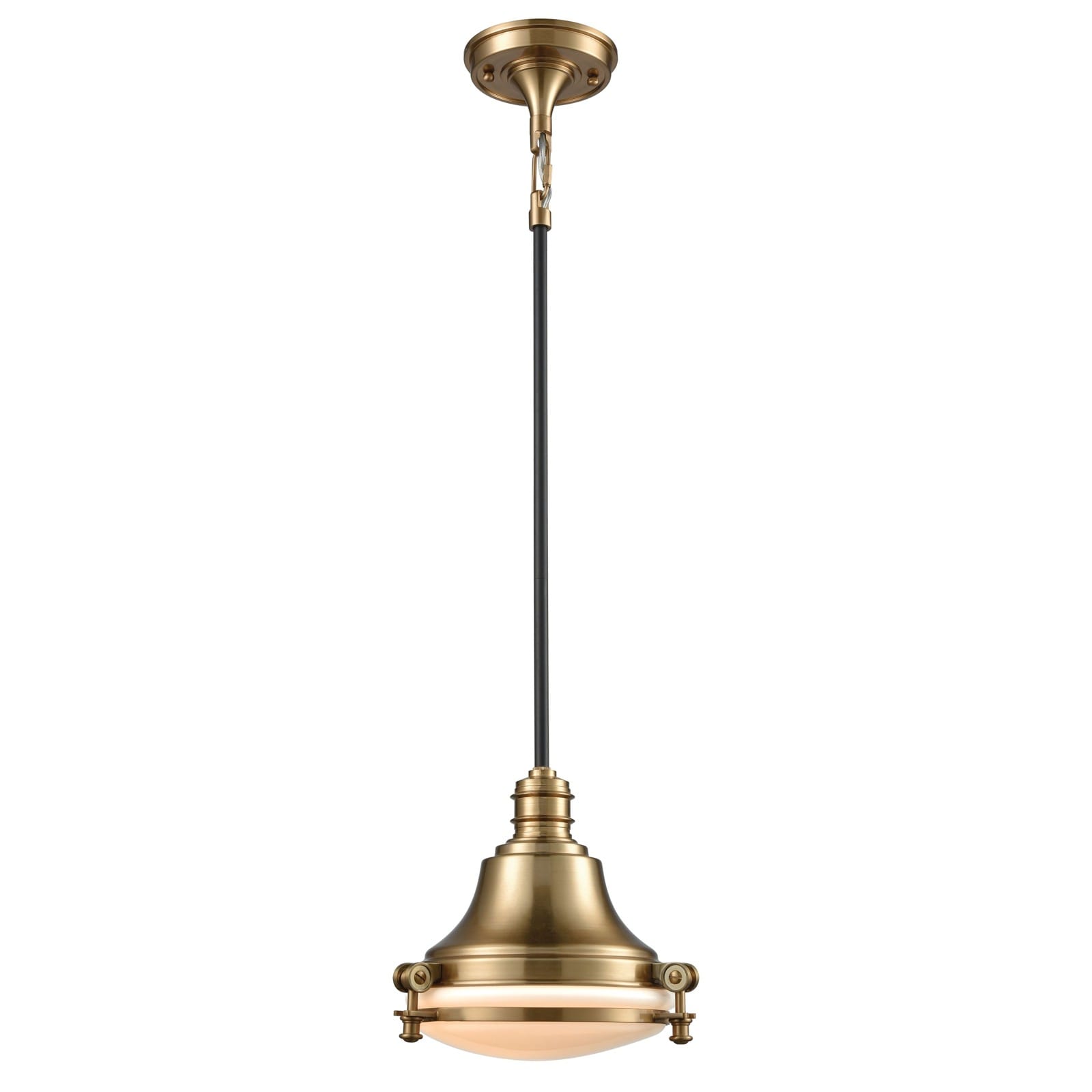 Riley 10" Mini Pendant, Satin Brass