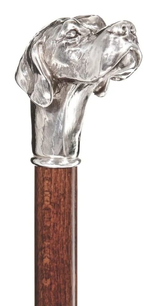 Loyal Lab Silver Walking Cane