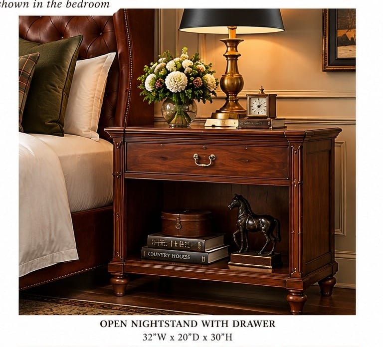 Applewood Open Nightstand