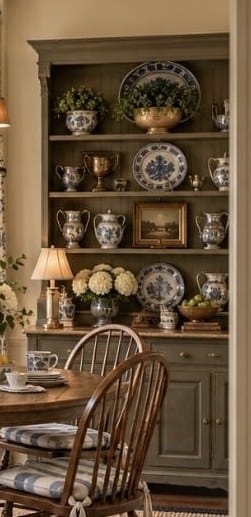 Sage-Painted Welsh Dresser