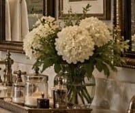 White Hydrangea Arrangement — additional view