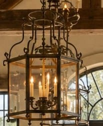 Iron Candle Lantern Pendant