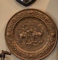 Bronze Hunt Scene Wall Plaque
