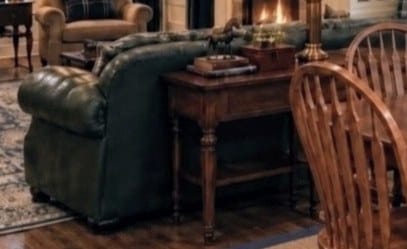 English Roll-Arm Sofa in Green Leather
