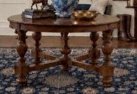 Turned-Leg Round Center Table — additional view