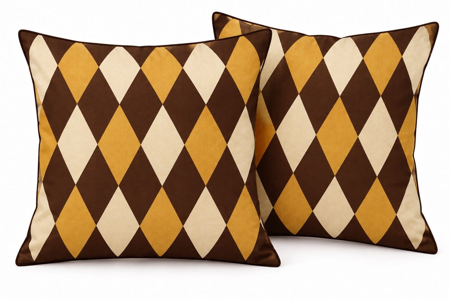 Harlequin Euro Sham, Gold & Brown