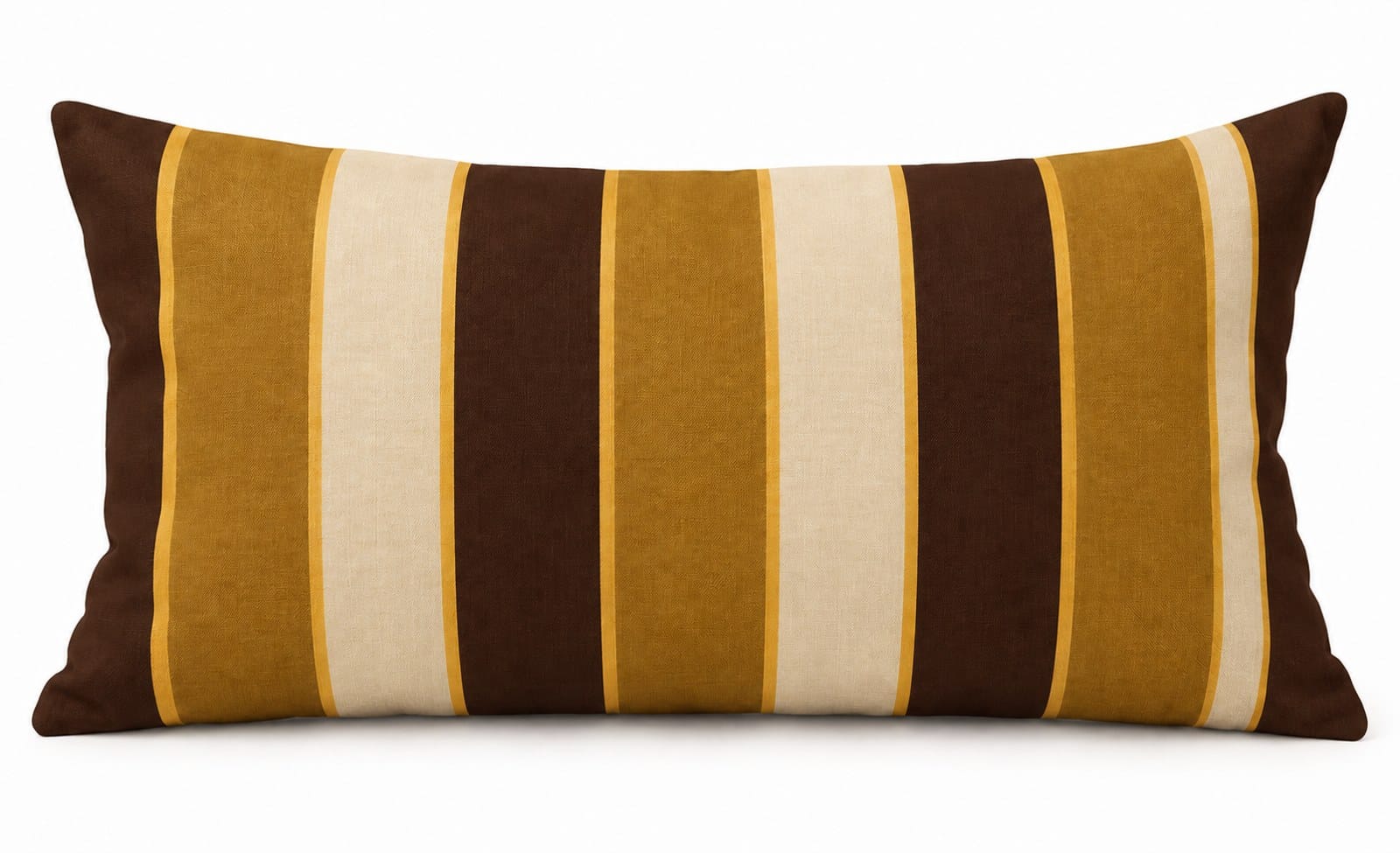 Jousting Stripe Lumbar Pillow, Gold & Brown