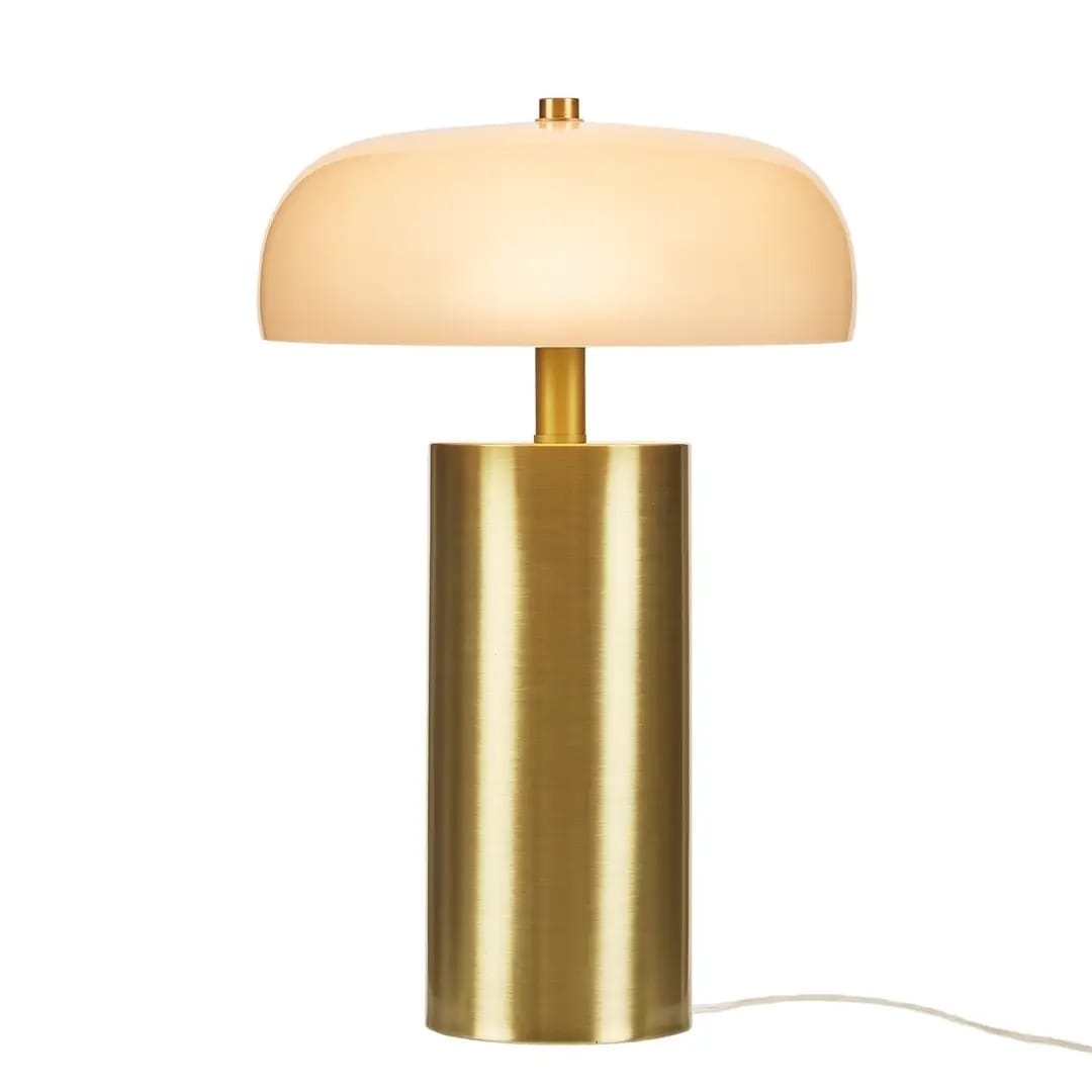Dome Glass Table Lamp, Gold