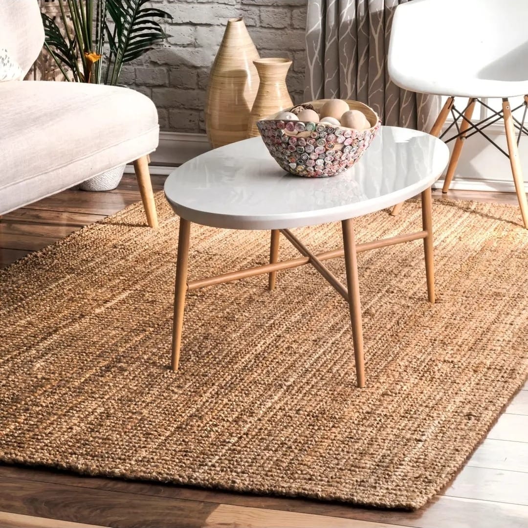 nuLOOM Ashli Solid Jute Rug, Natural
