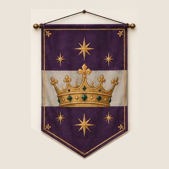 Heraldic Crown Pennant