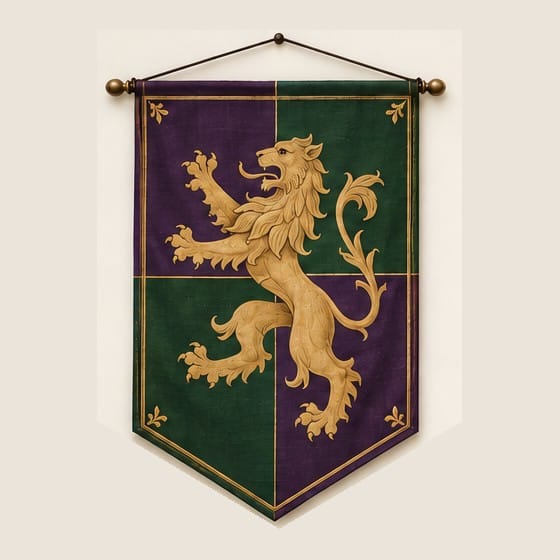 Heraldic Lion Pennant