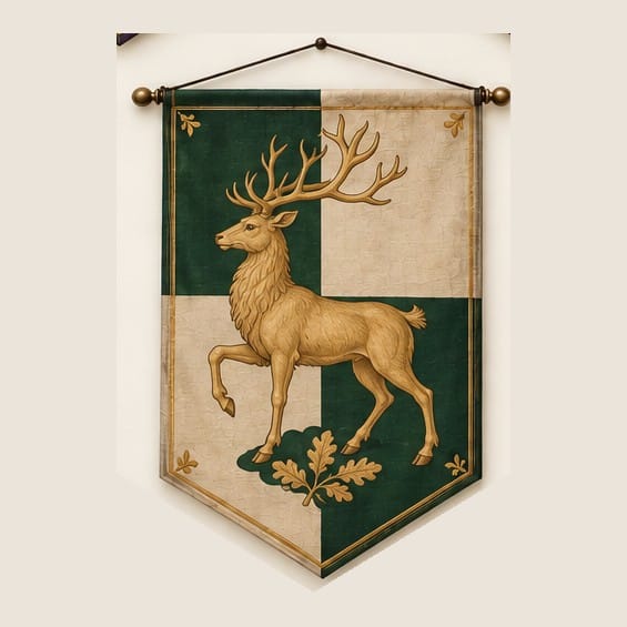 Heraldic Stag Pennant
