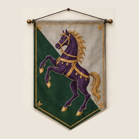 Heraldic Steed Pennant