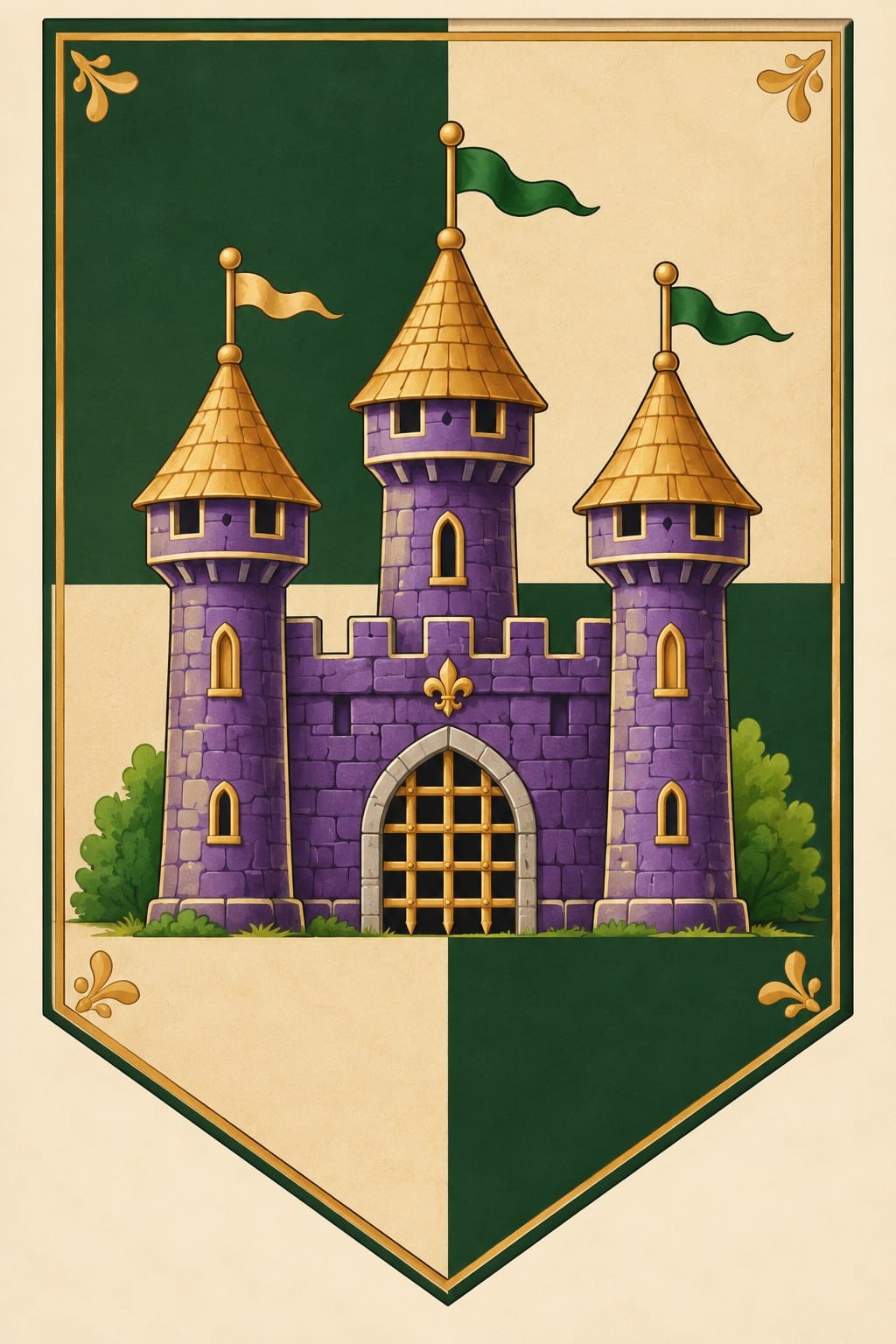 Young Knight's Castle Pennant — additional view