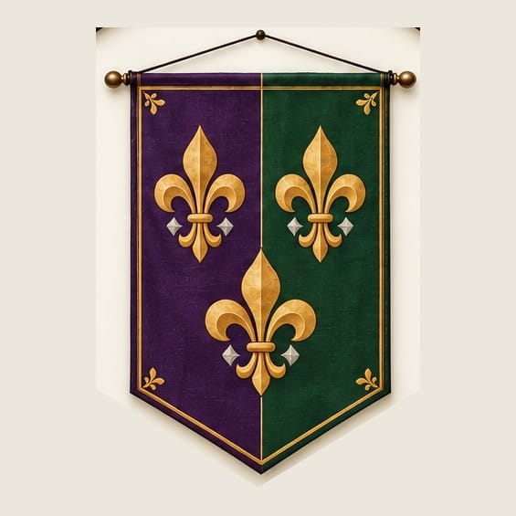 Young Knight's Fleur-de-Lis Pennant