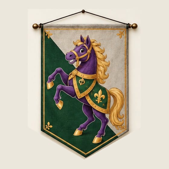 Young Knight's Pony Pennant