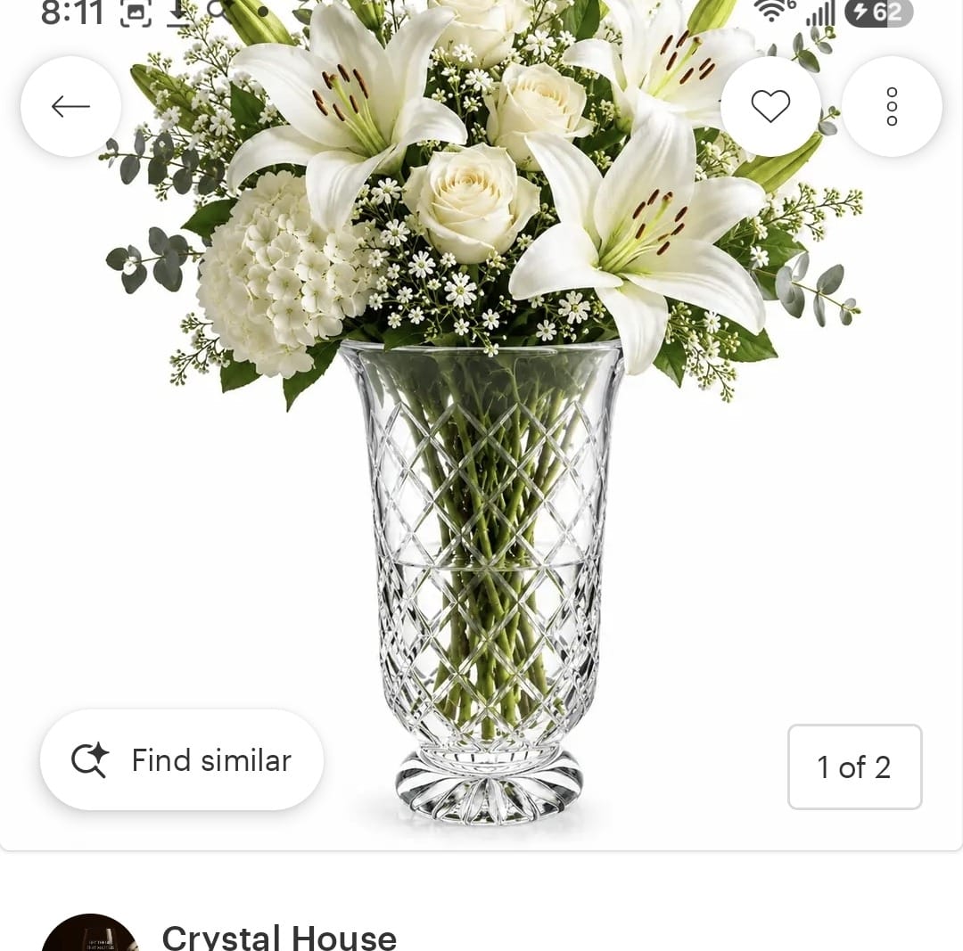 Crystal Hurricane Vase