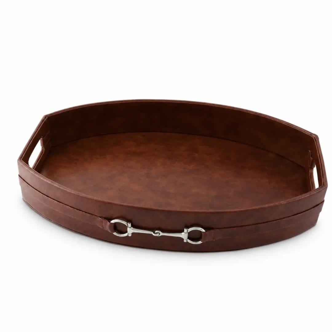 Equestrian Bit Leather Tray