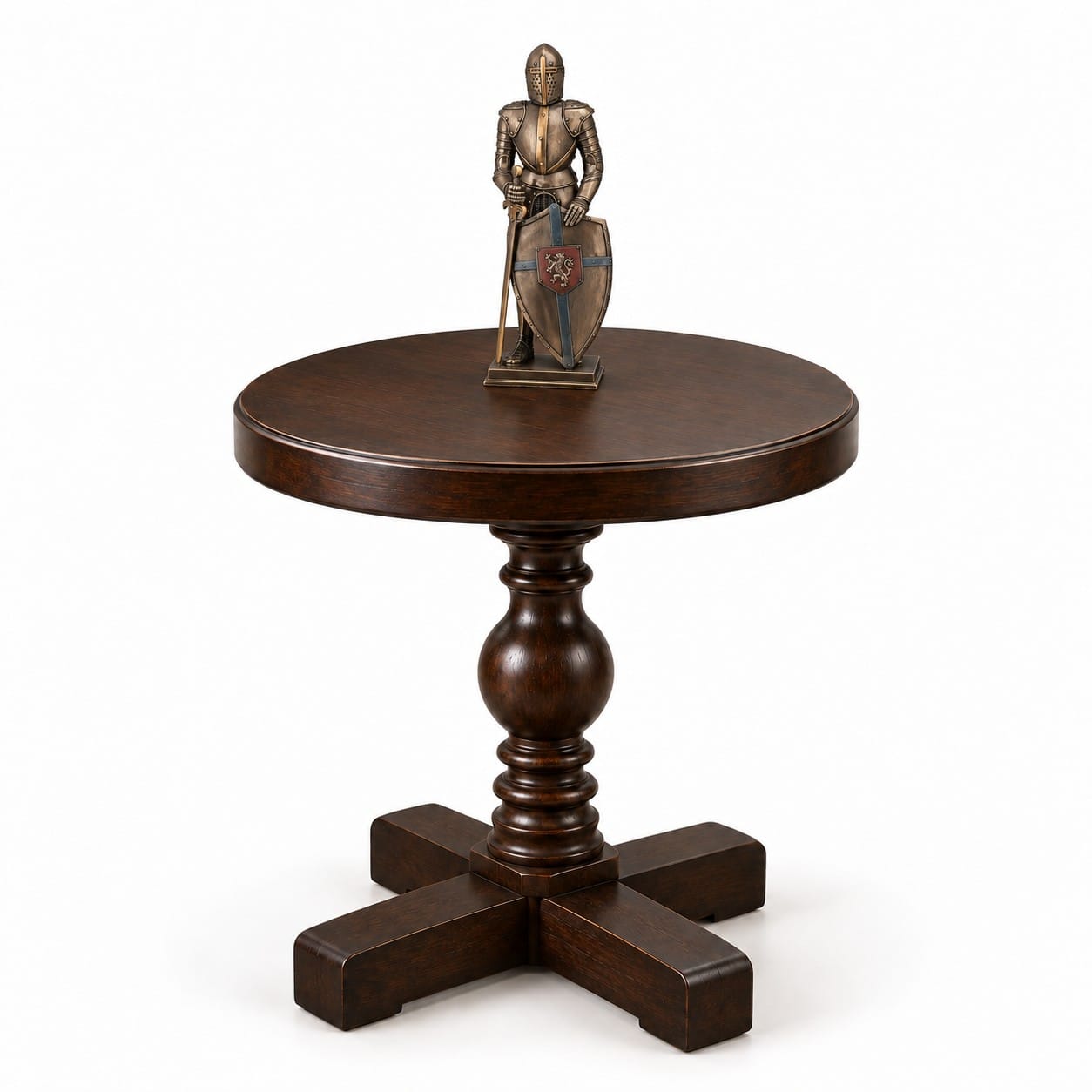 The Stonehaven Turned-Pedestal Side Table