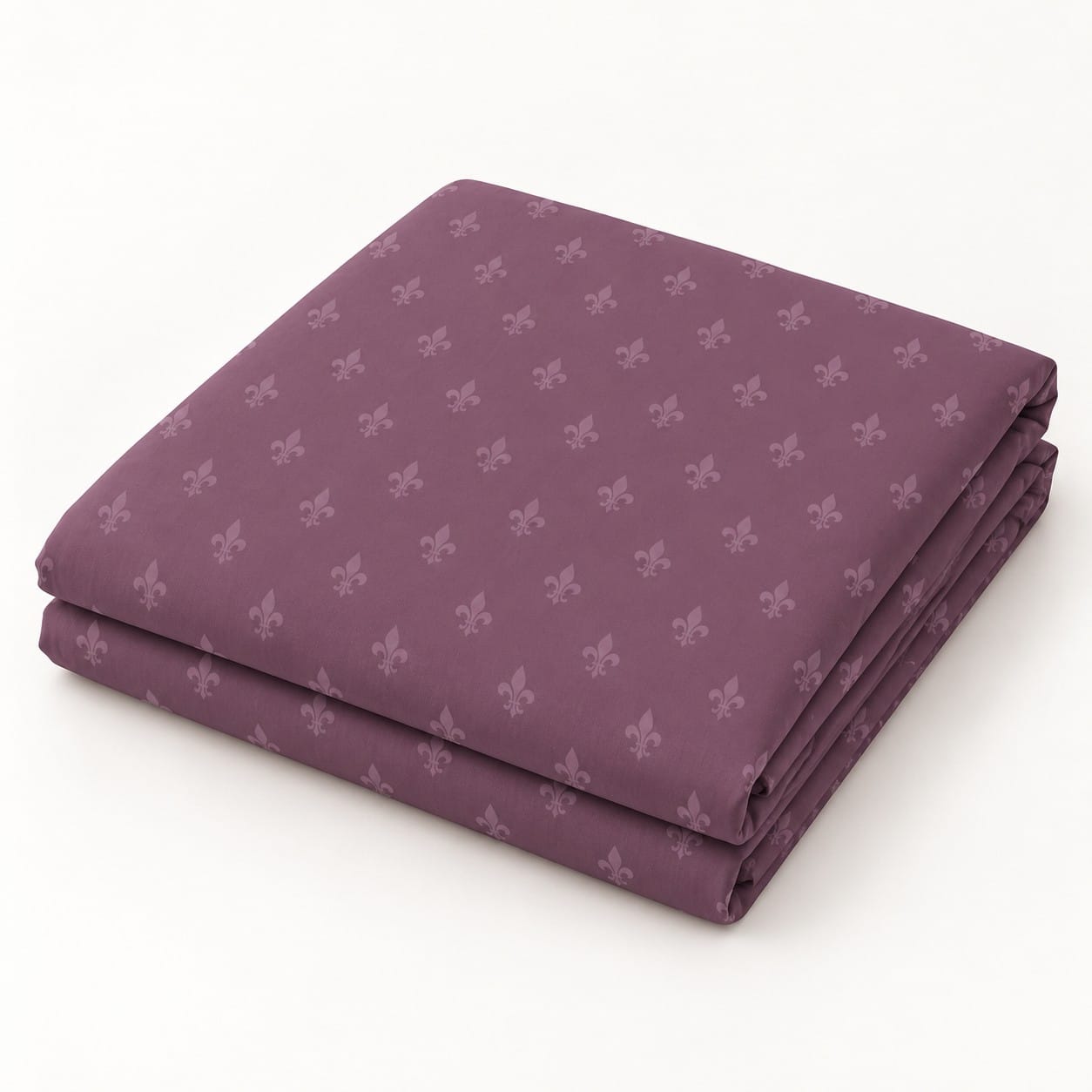 Plum Fleur-de-Lis Duvet Cover