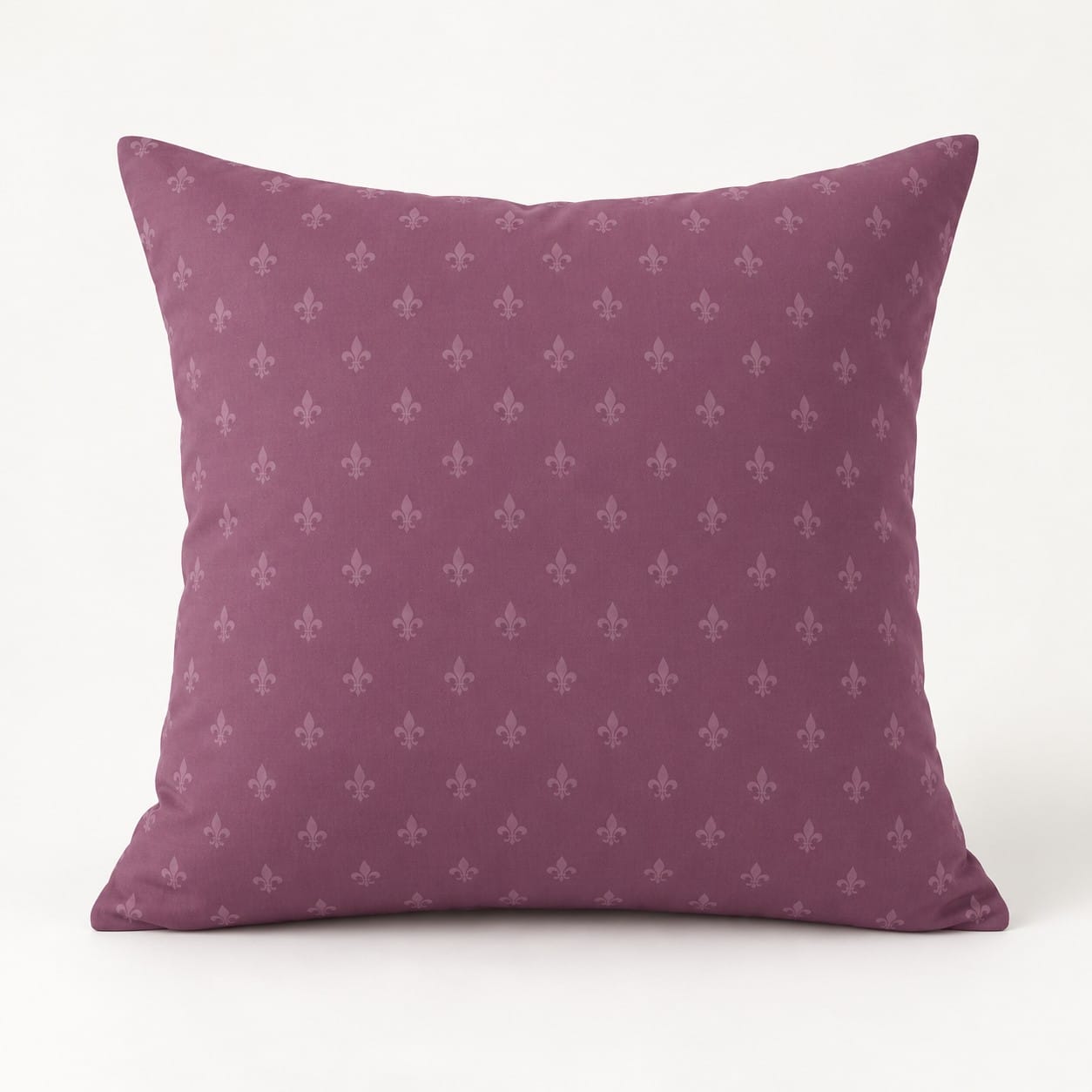 Plum Fleur-de-Lis Euro Sham