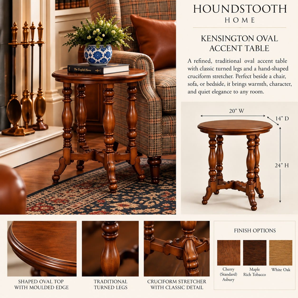 Kensington Oval Accent Table