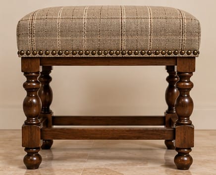 The Willowthorne Dressing Stool — Merino — additional view