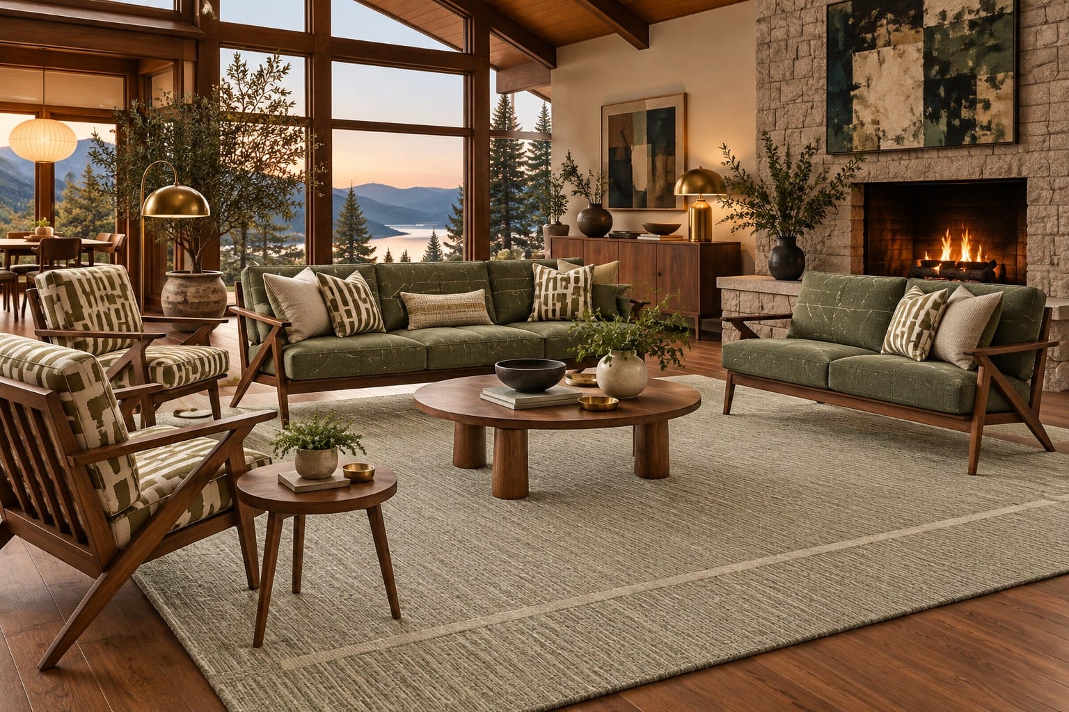 Evergreen Ridge: the Living Room