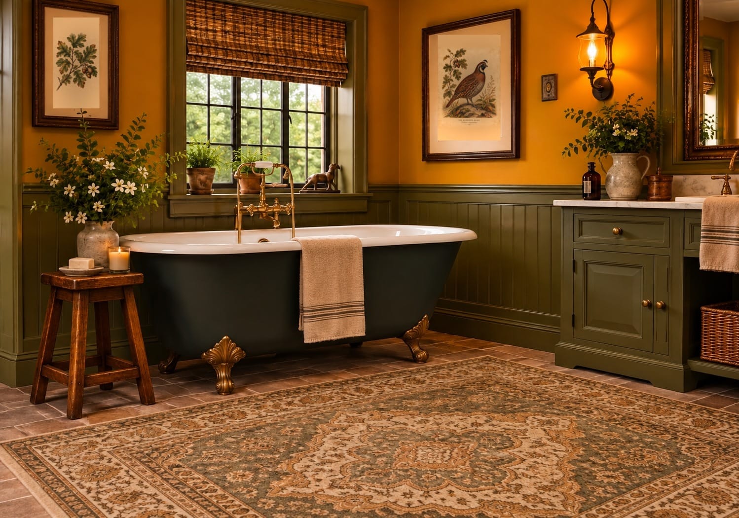 The Bath — decorated room scene