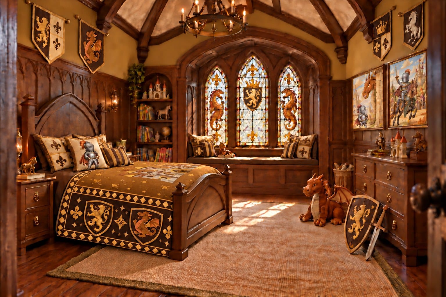 The Knight's Chamber — decorated room scene