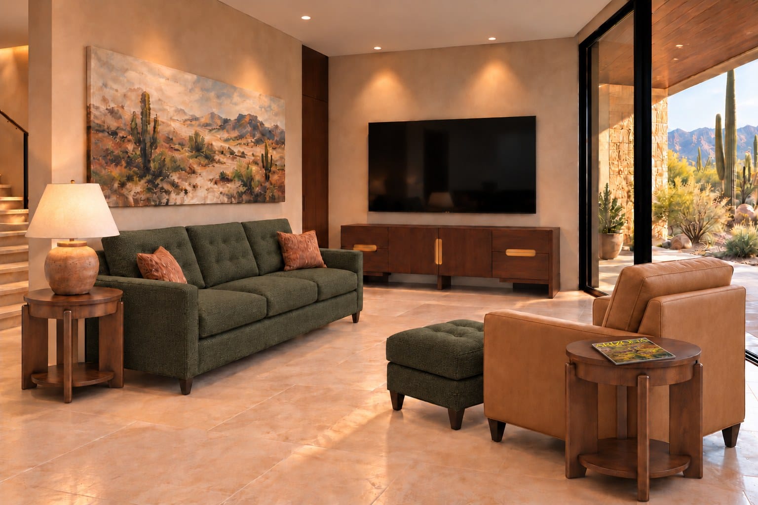 The Family Room — decorated room scene