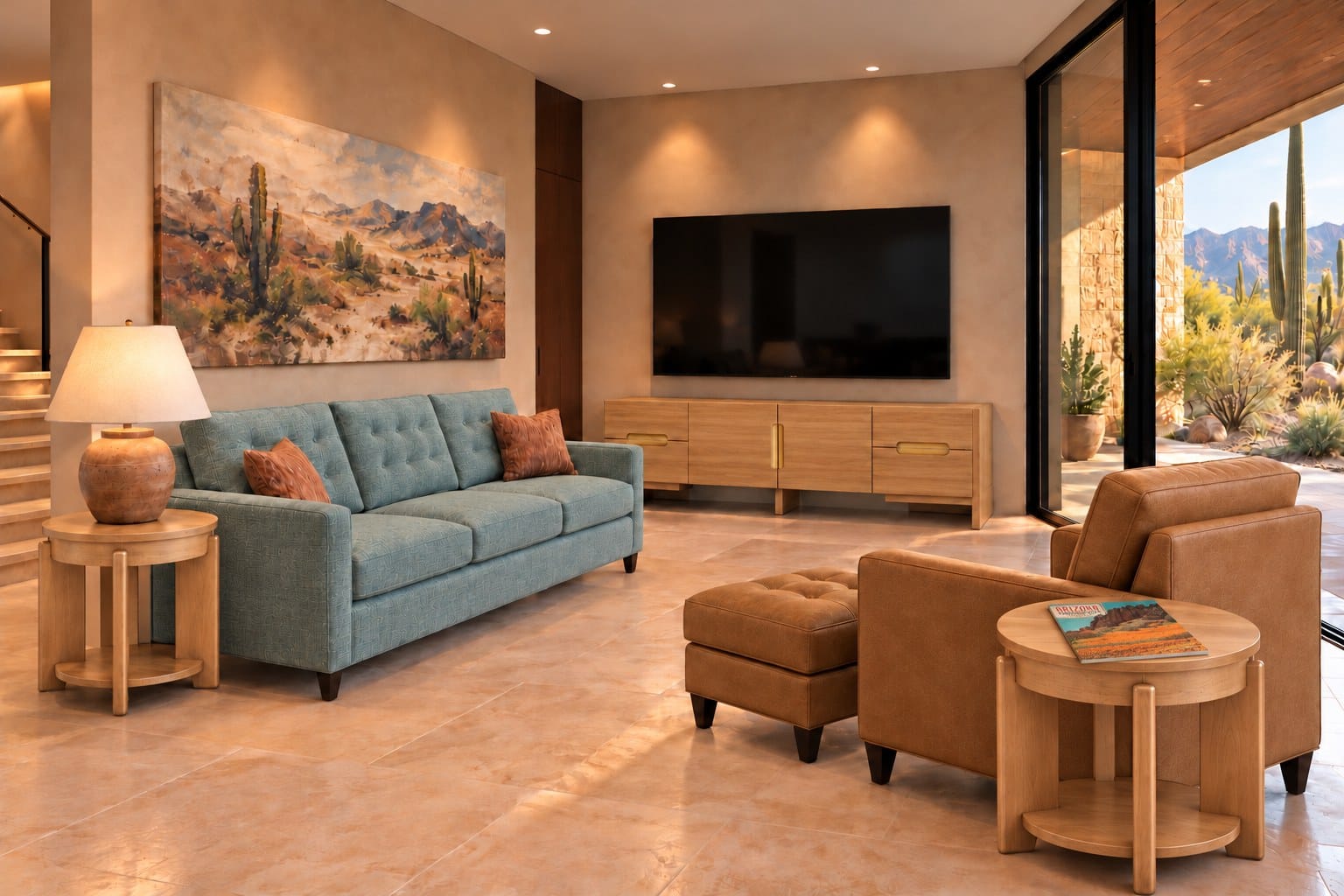 The Family Room — decorated room scene