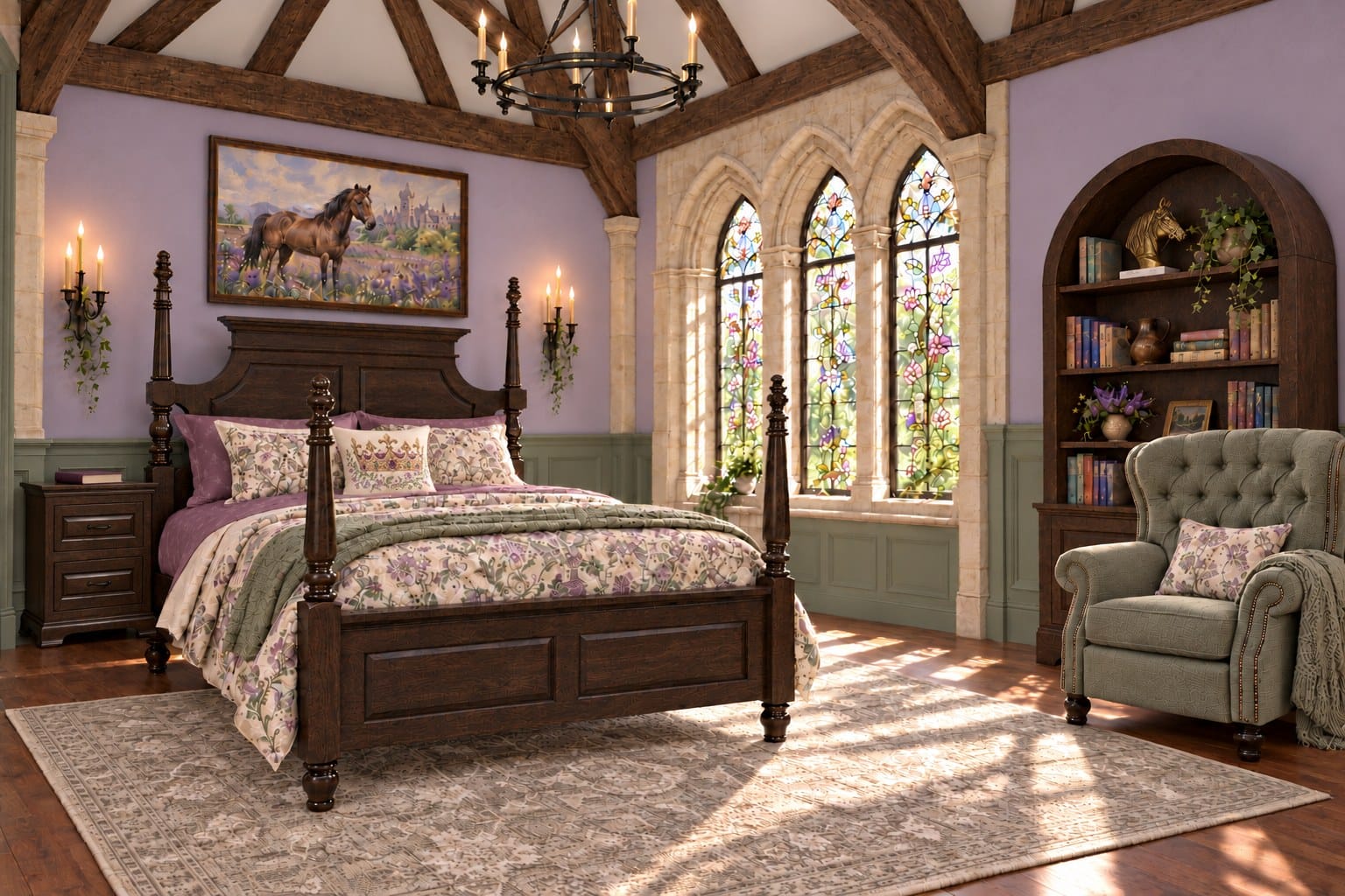 The Lavender Chamber — decorated room scene